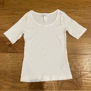 H&M Ribbed White Top